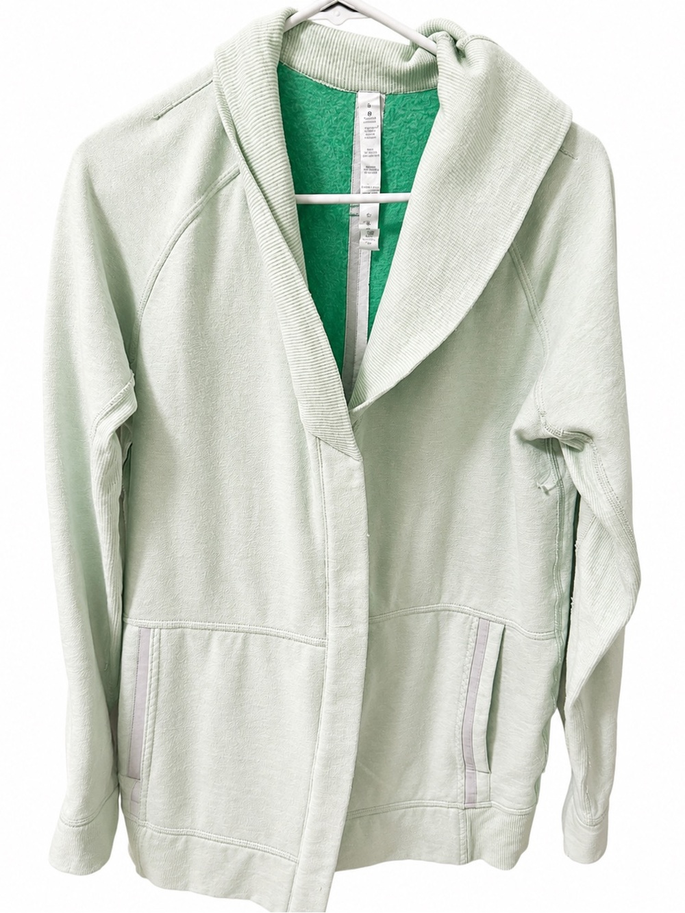 Lululemon Mint Green Wrap Cardigan Jacket Size 8
